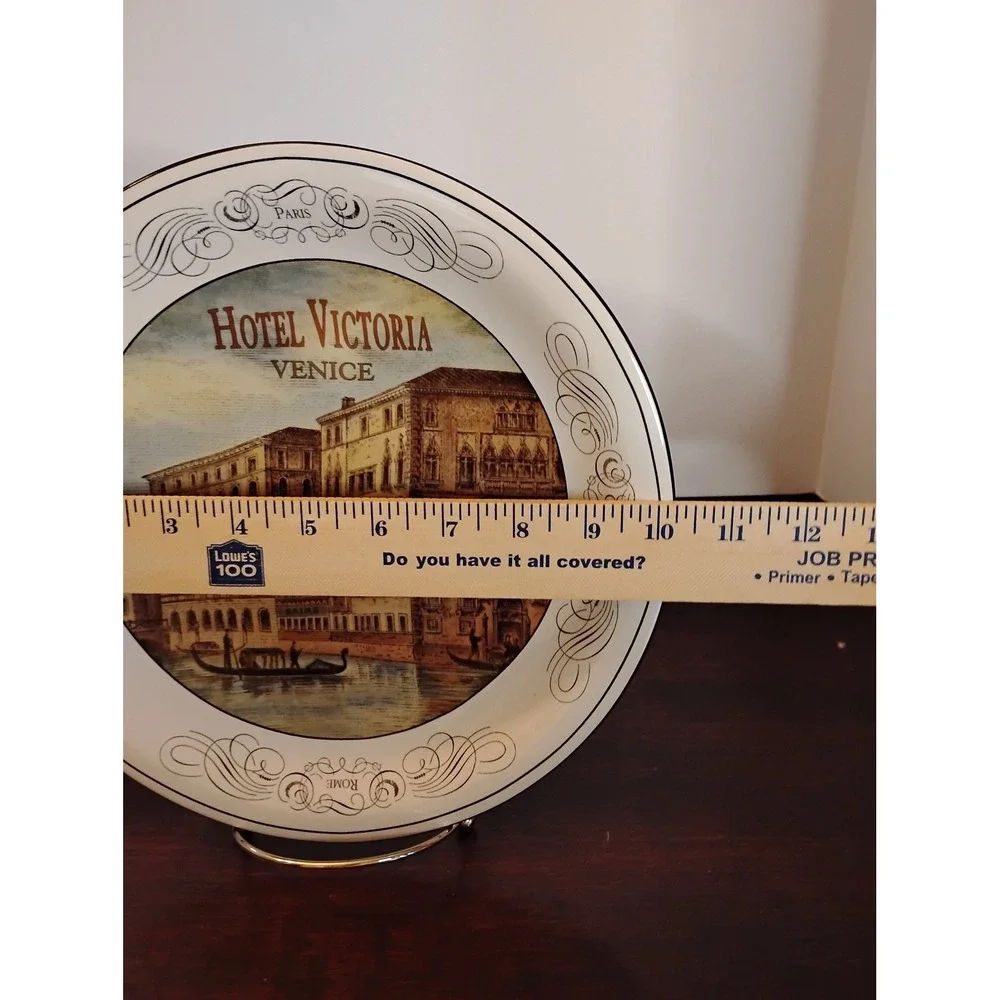 Certified International Hotel Victoria Venice Plate Pamela Gladding Travel 10.5